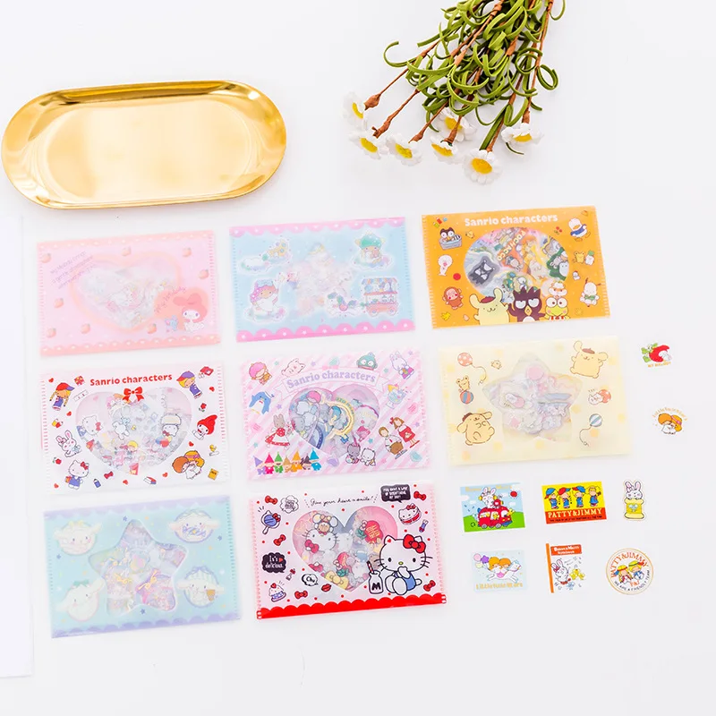 Twin Star Purin Melody Waterproof Decorative Washi Stickers Scrapbooking Stick Label Diary Stationery Album Stickers lovely my melody kitty little twin stars cinnamoroll pudding dog pvc sticker decoration planner diary phone album index stickers