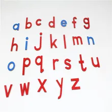 Bebé de Juguete Montessori 5 Lotes = 130 Unids 5 Diferentes Colores Azul Rojo Idioma Inglés Cartas Alfabetos Brinquedos juguetes de Preescolar