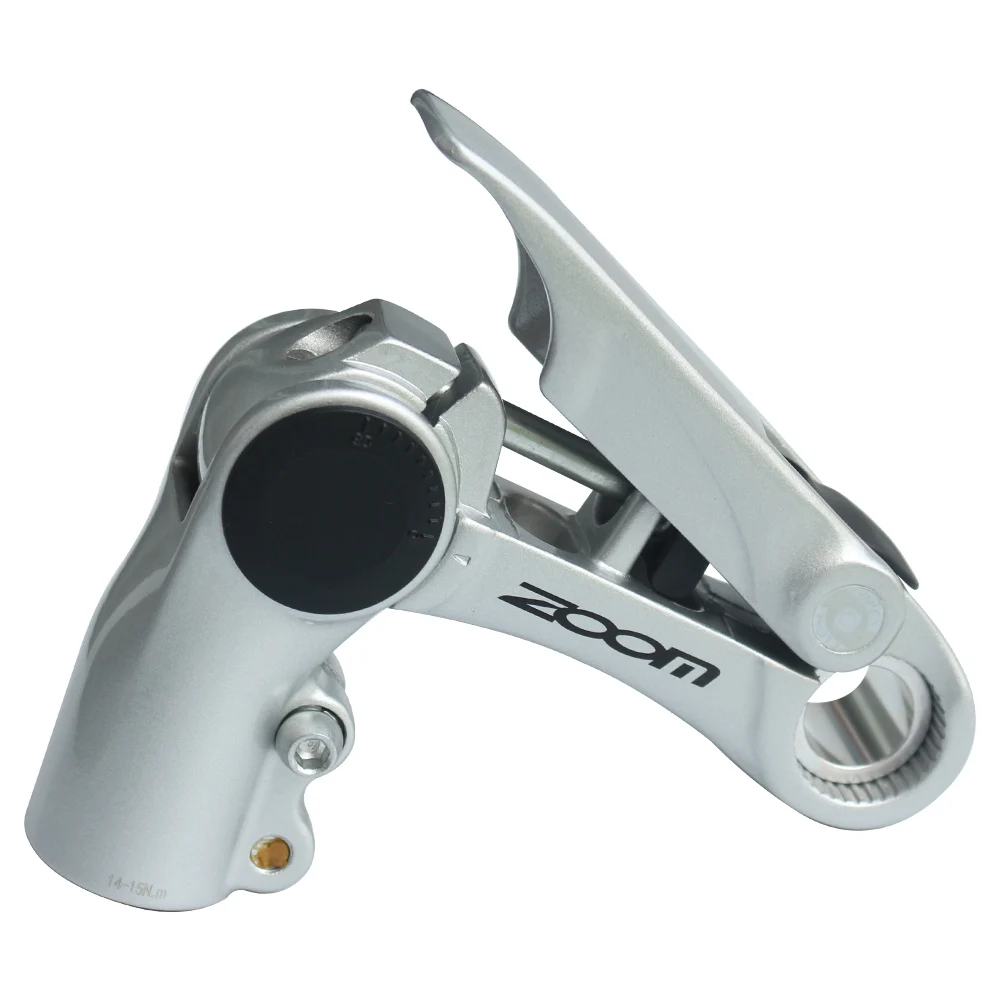 Zoom Bike Stem SM 2873 90 mm Extension 180 mm Length Adj Rise Silver 290-SIL 90
