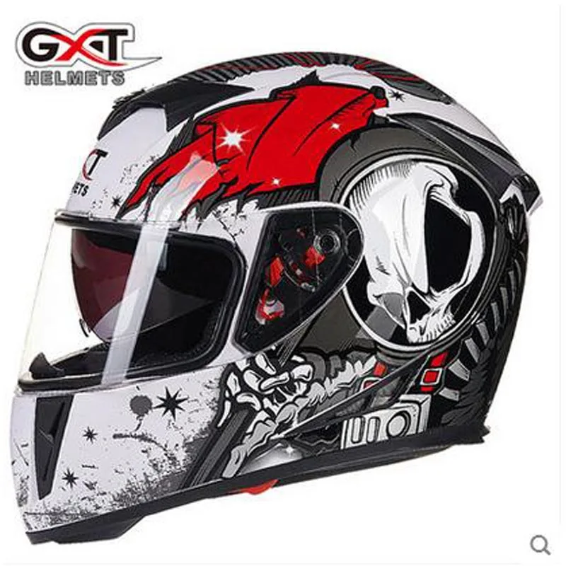 В продаже GXT анфас шлемы двойной козырек мото rcycle шлем Casco moto capacete