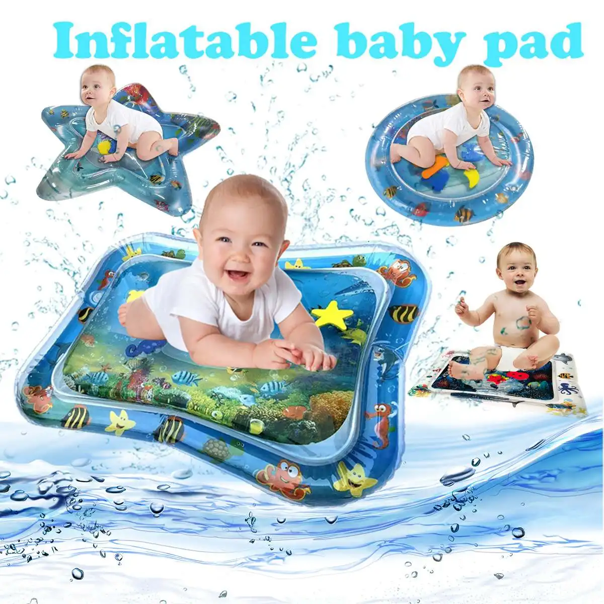 

Inflatable Water Play Mat For Kids baby Game Rug Educational Sport Crawling Mats Blanket Children Mats Carpet 4size