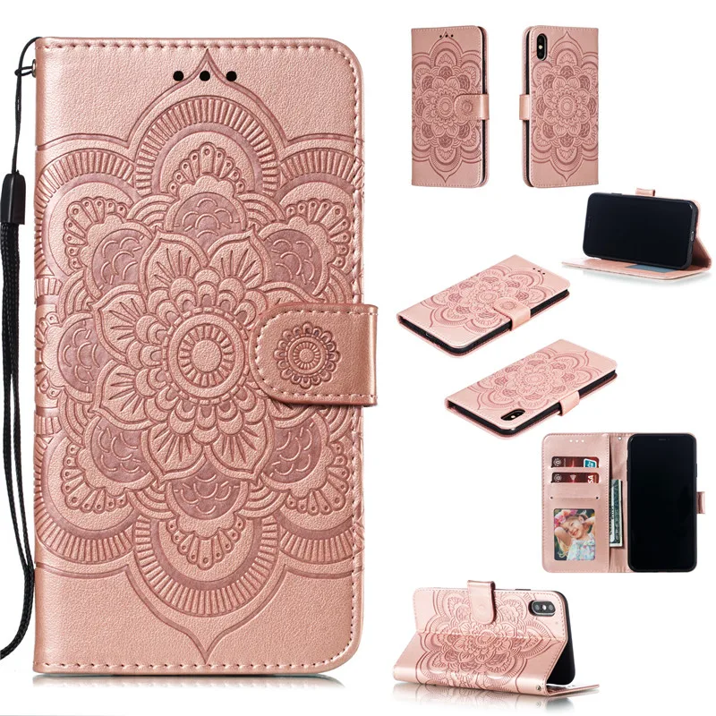 

Note9 S10E Cases For Samsung Galaxy A50 A40 A30 S9 S10 5G Plus A10 M30 Flip Wallet Case Flower Leather Back Card Cover Celular