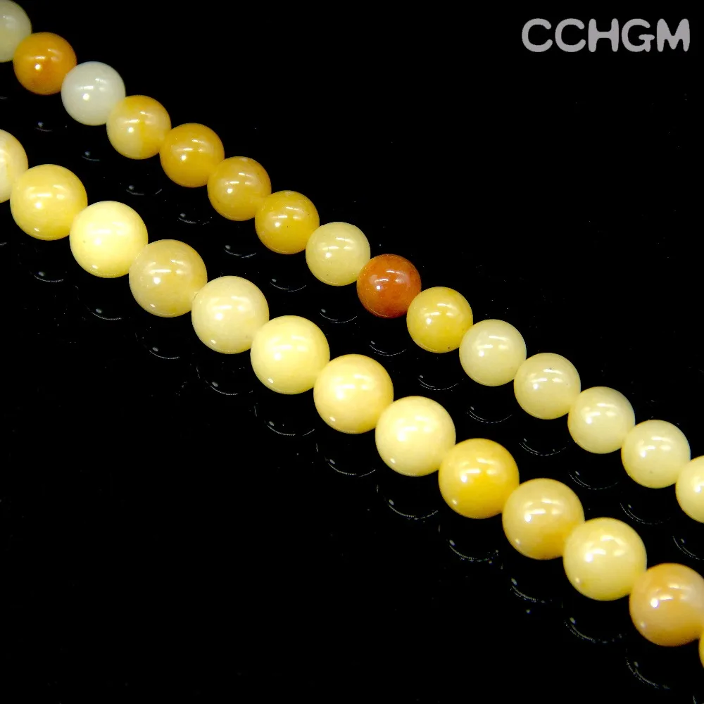 CCHGM горячая Распродажа нитка оптовая полированная натуральная желтая Нефритовая