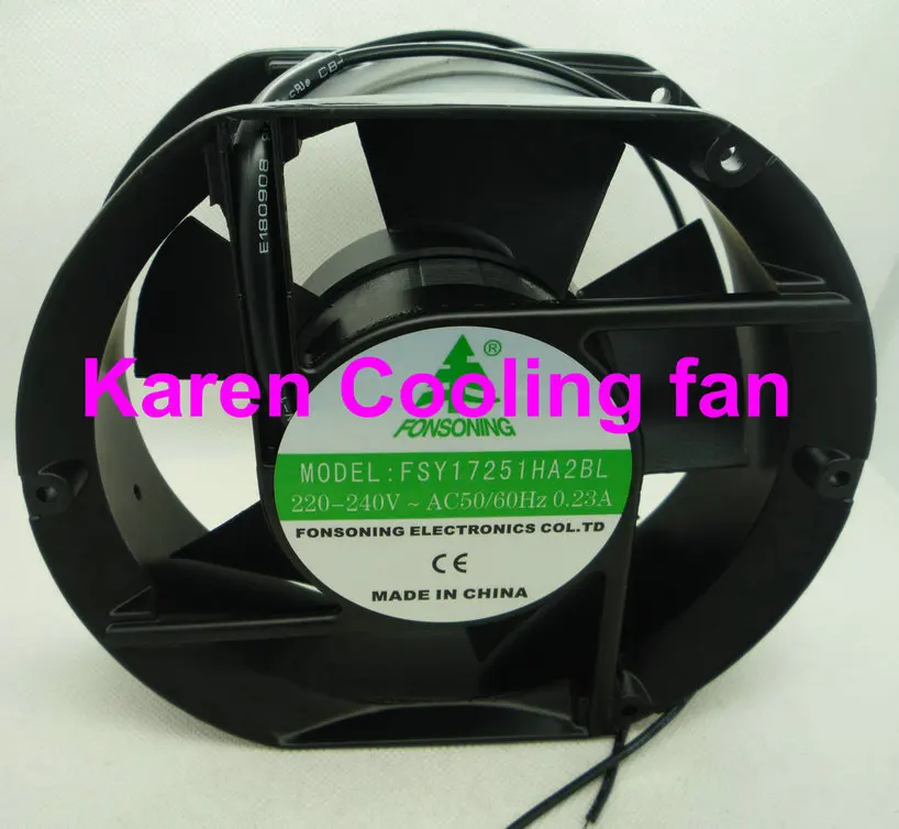 

FONSONING 17CM FSY17251HA2BL 17251 220V-240V ac50/60Hz 0.23a cooling fan FSY17251HA2SL P3175HBL-ETS 6C-230HBC UF15PC23