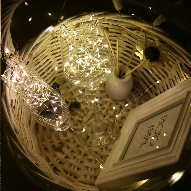 Водонепроницаемый 2/5/10m серебряной проволоки светодиодный гирлянды праздник Фея освещение гирлянда для елки Свадебная вечеринка украшения