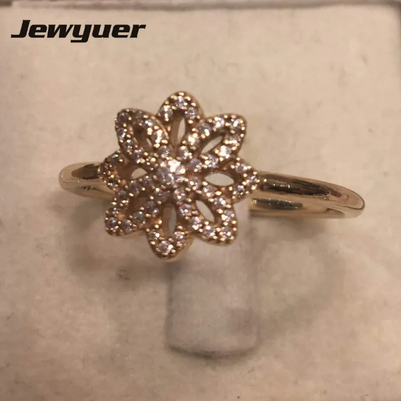 

Mother's day collection Lace Botanique 14k Solid gold rings with golden flower ring for women gift for mom Fine Jewelry RIP0125
