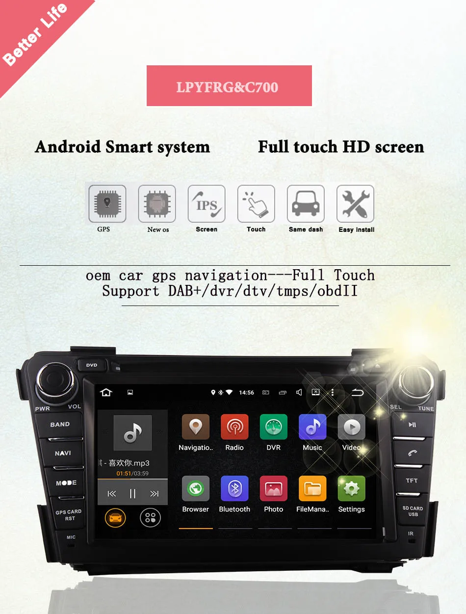 Cheap Octa Core Android 9.0 Car GPS Navigation Car CD DVD Player for HYUNDAI I40 2011-2017 Auto Stereo Radio Audio GPS Navi system 2