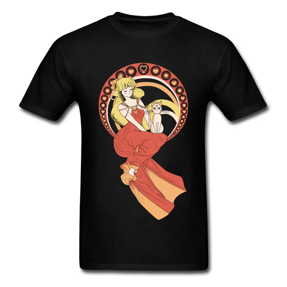 Fashion Men T-Shirt O-Neck Short Sleeve 100% Cotton Fabric Venus New Art Tops T Shirt Customized Tshirts Top Quality Venus New Art black