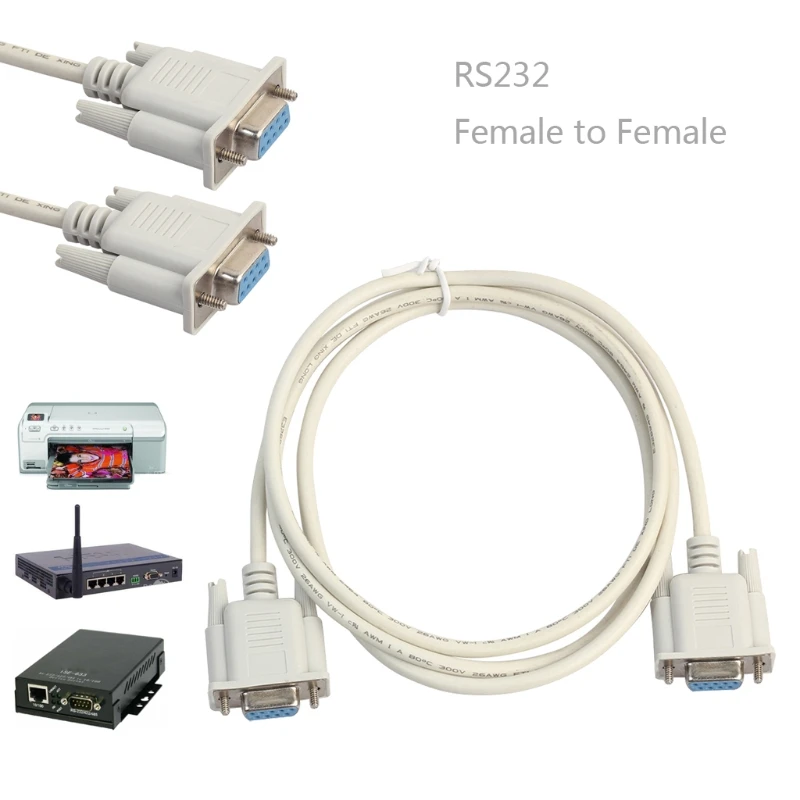 

Serial RS232 Female to Female Null Modem Cable DB9 FTA Direct Connection 9 Pin