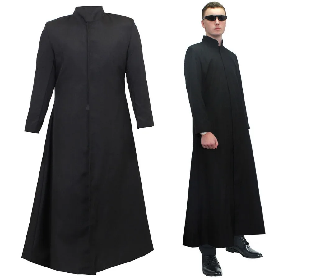 NEO MENS CYBE THE ONE BLACK DUSTER COAT JAKET SUIT COSPLAY