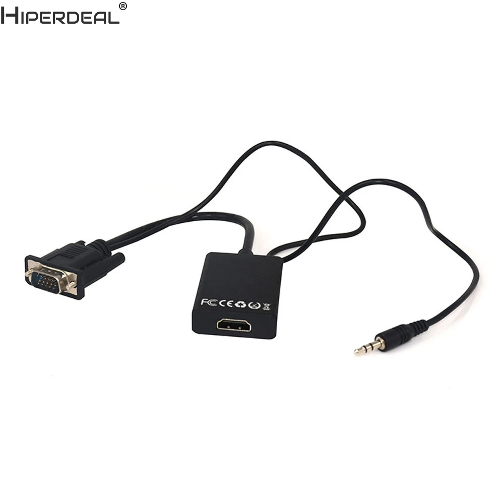 HIPERDEAL VGA Мужской к HDMI выход 1080P HD+ Аудио ТВ AV HD ТВ Видео кабель конвертер адаптер Oct30 HW