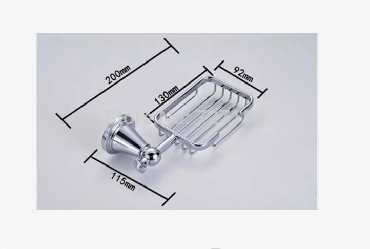 Хром Латунь Ванная комната Мыло блюдо держатель настенный Мыло корзина
