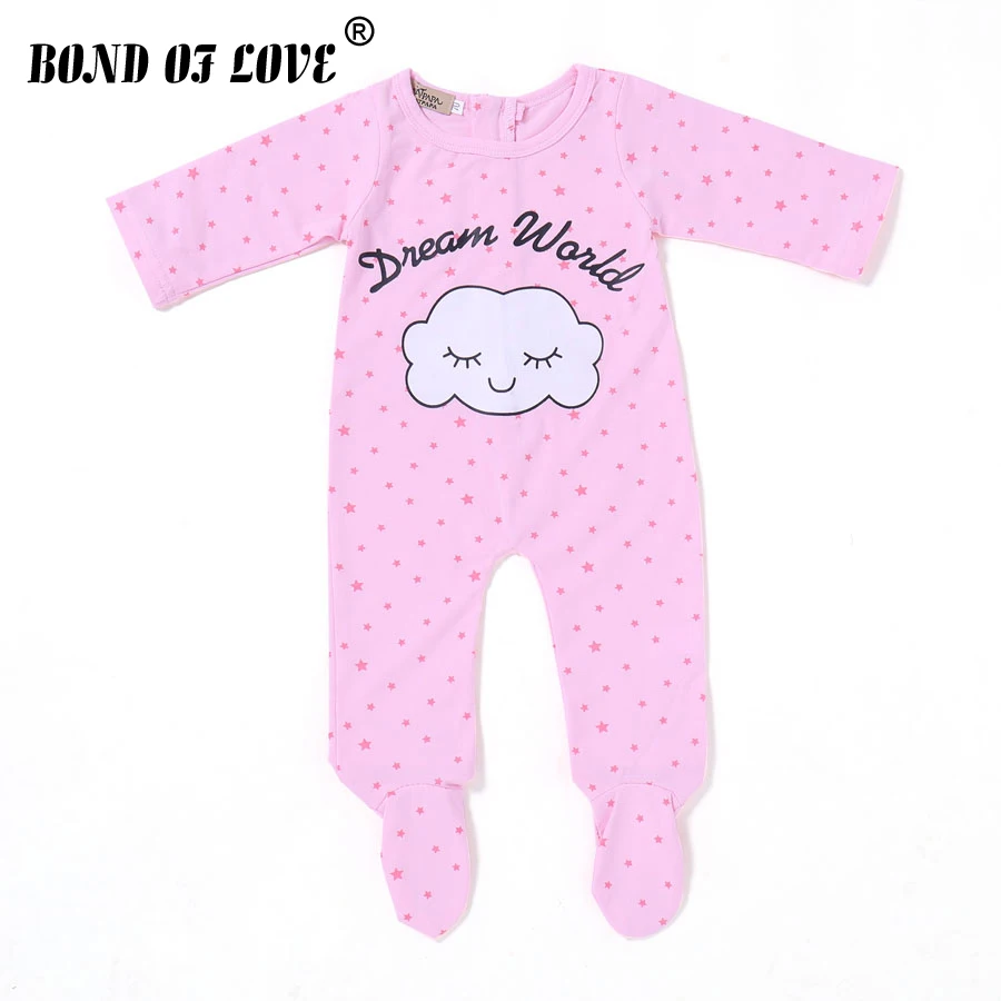 

2019 New Baby Rompers Boys Boy Girls Clothing Long Sleeve Jumpsuits Newborn Clothes Clouds Cute Children Cotton Winter