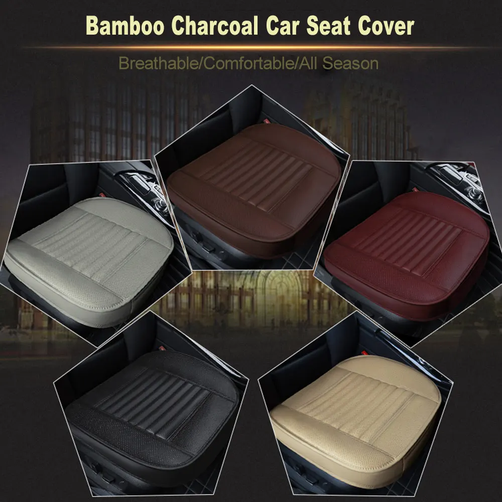 

GLCC Universal 3D Car Seat Cover PU Leather Breathable Pad Mat for Auto Chair Cushion Simple Single Seat Without Backrest