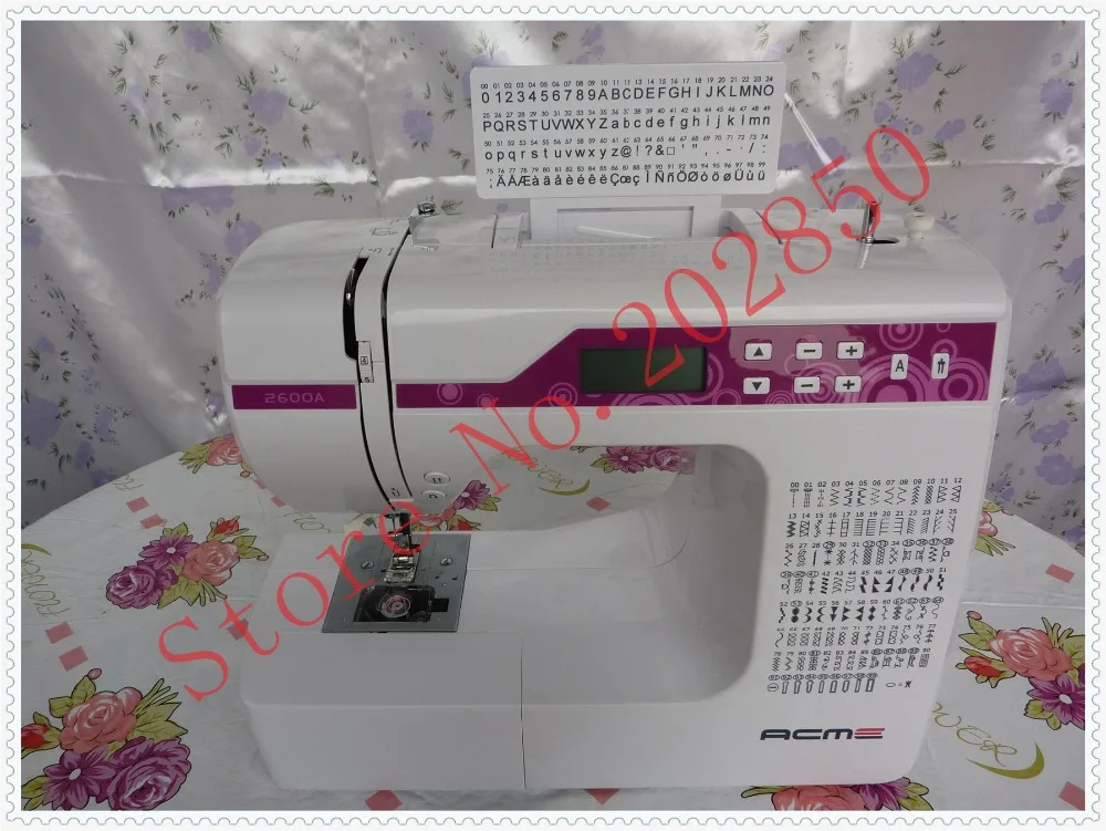 

2016 New Domestic Sewing Machine With LCD Screen,200 Built-in Stitch,Can Embroidery English&Russian Letters,30W,100V~240V