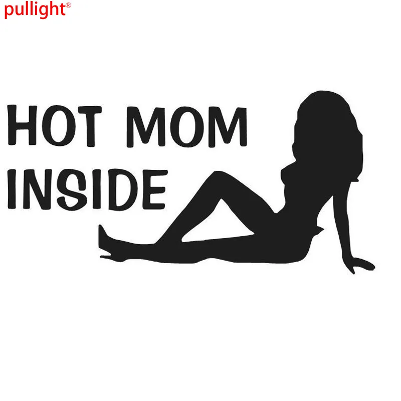 

20CM*10CM Hot Mom Inside Decals Sticker Sexy Woman Truck Motorcycle SUVs Bumper Car Stylings And Sticker Accessories