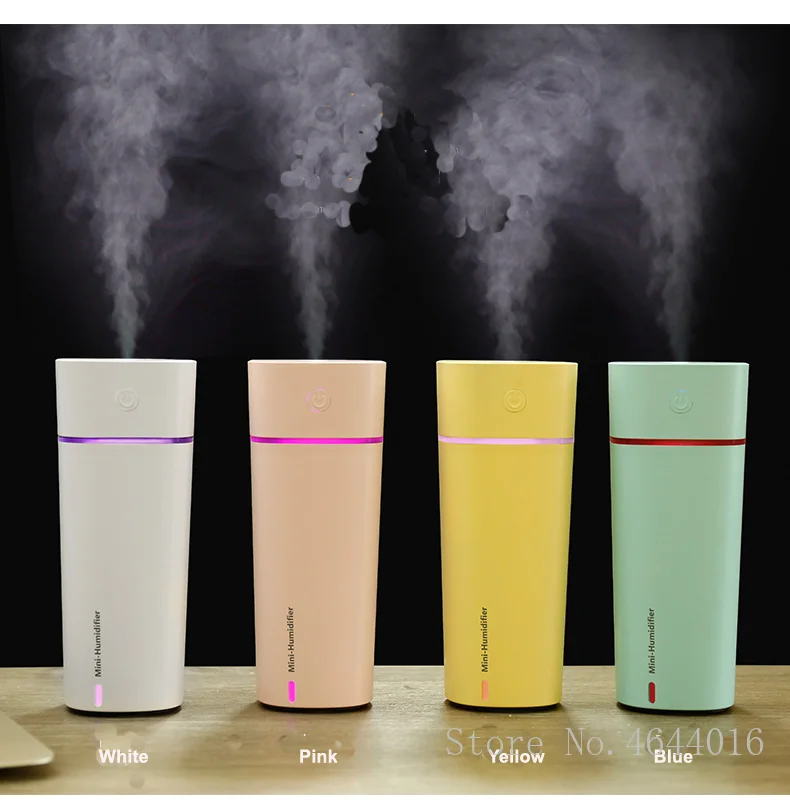 

240ML Ultrasonic Air Humidifier USB Essential Oil Diffuser Car Purifier Aroma Diffusor Anion Mist Maker with fan and light