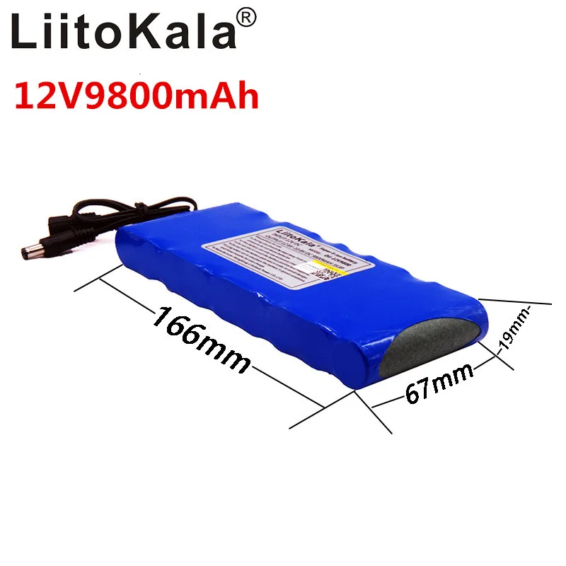 Liitokala 12v 9800 mAh литиевая аккумуляторная батарея 3S3P Конденсатор DC монитор камеры CCTV