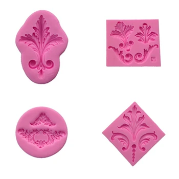 

Retro Relief Cake Border Silicone Molds Flower Vine Fondant Cake Decorating Cupcake Chocolate Gumpaste Candy Clay Moulds