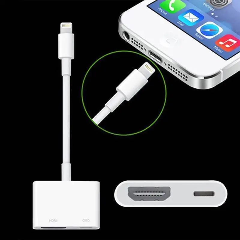 Lightning1 к HDMI цифровой AV ТВ кабель адаптер для iPad iPhone X 8 7 6 Plus
