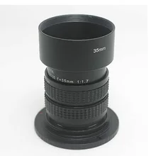Fujian 35mm f/1.7 CCTV cine lentille pour M4/3/MFT montage Caméra + Adaptateur anneau c-m4/3 + capot pour Olympus Panasonic Micro 4/3 caméras