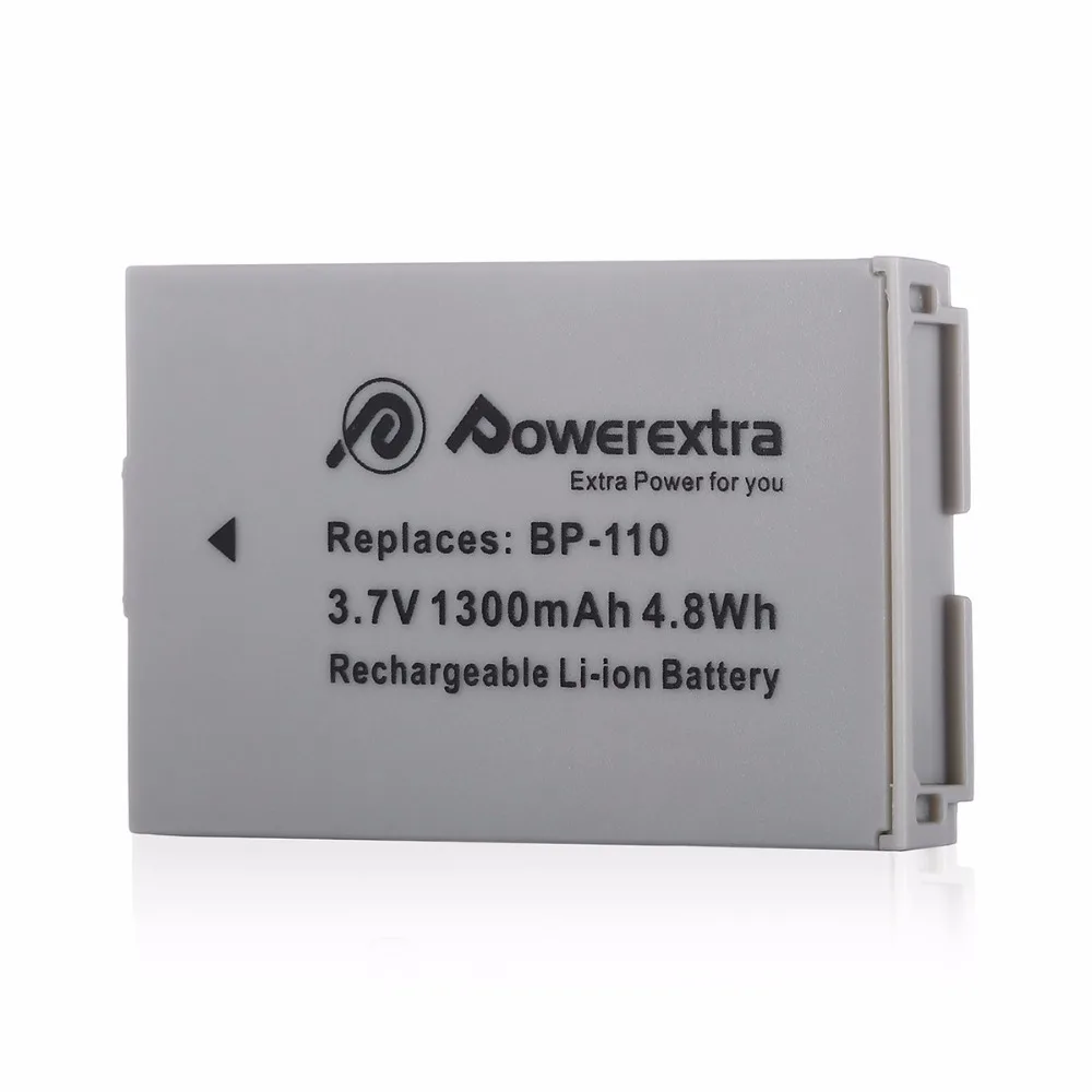 Powerextra 1300mAh Decoded Replacement 3.7v Battery For Canon Camera Vixia BP 110 HF R20 R21