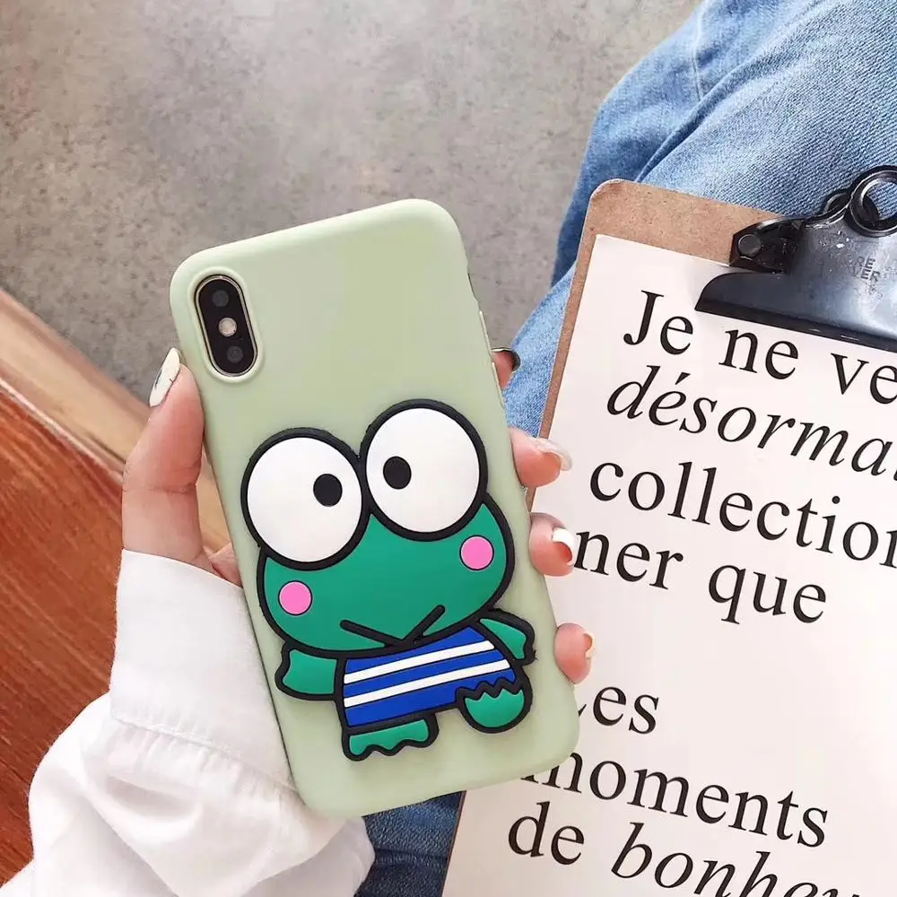 3D Frog Patterned Matte Skin Soft TPU Case Cover sfor Samsung A10 A20 A30 A40 A50 M10 M20 Candy Color Silicon Phone Coque Capa   (5)