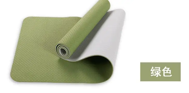 As picture Tpe yoga blanket fitness exercise mat 6mm double layer double color widened yoga mat double gym mat - Цвет: As picture