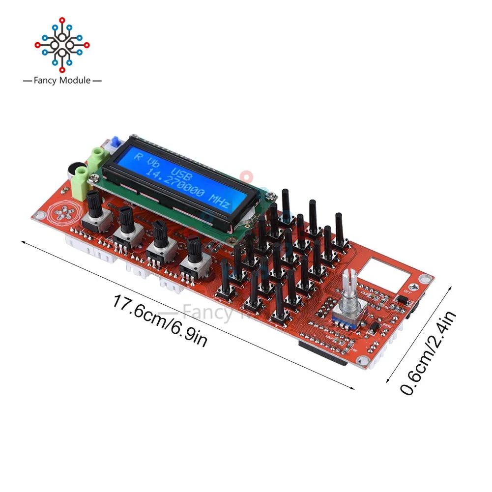 AD9850 DDS генератор сигналов коротковолновой радиочастотной волны светодиодный цифровой дисплей 0-55 МГц для радиостанции ssb6.1трансивер VFO SSB