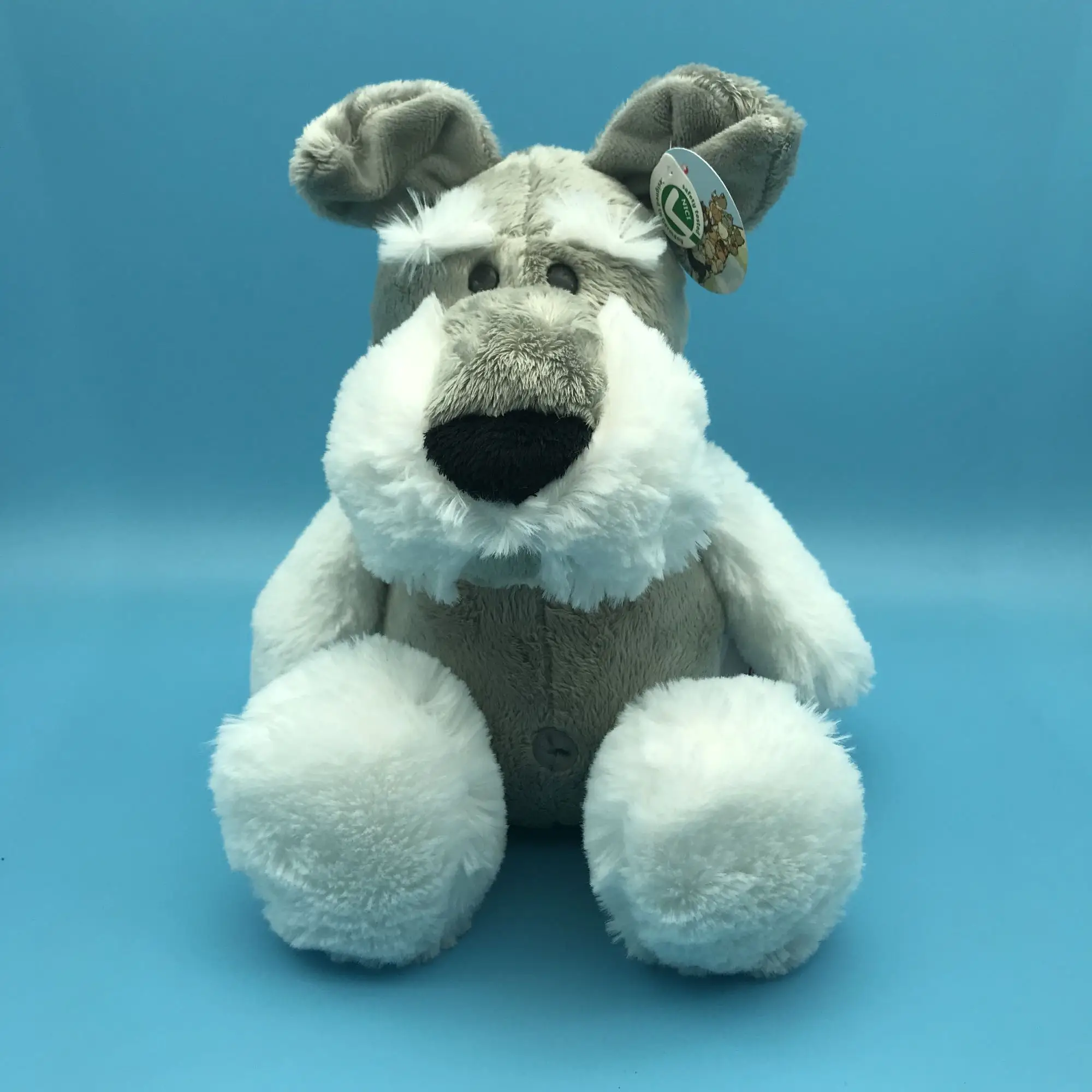 Schnauzer Puppy Dog Simulation Animal Cute Stuff Plush Toy Doll Kids Birthday Giftin Stuffed