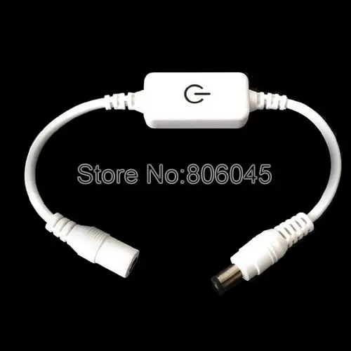 White DC12V 24 V 4A/1CH сенсорный диммер для светодиодных ламп контроллер черный или белый пластиковый корпус для 5050 3528 5630 3014 один Цвет светодиодный полоски - Цвет: White