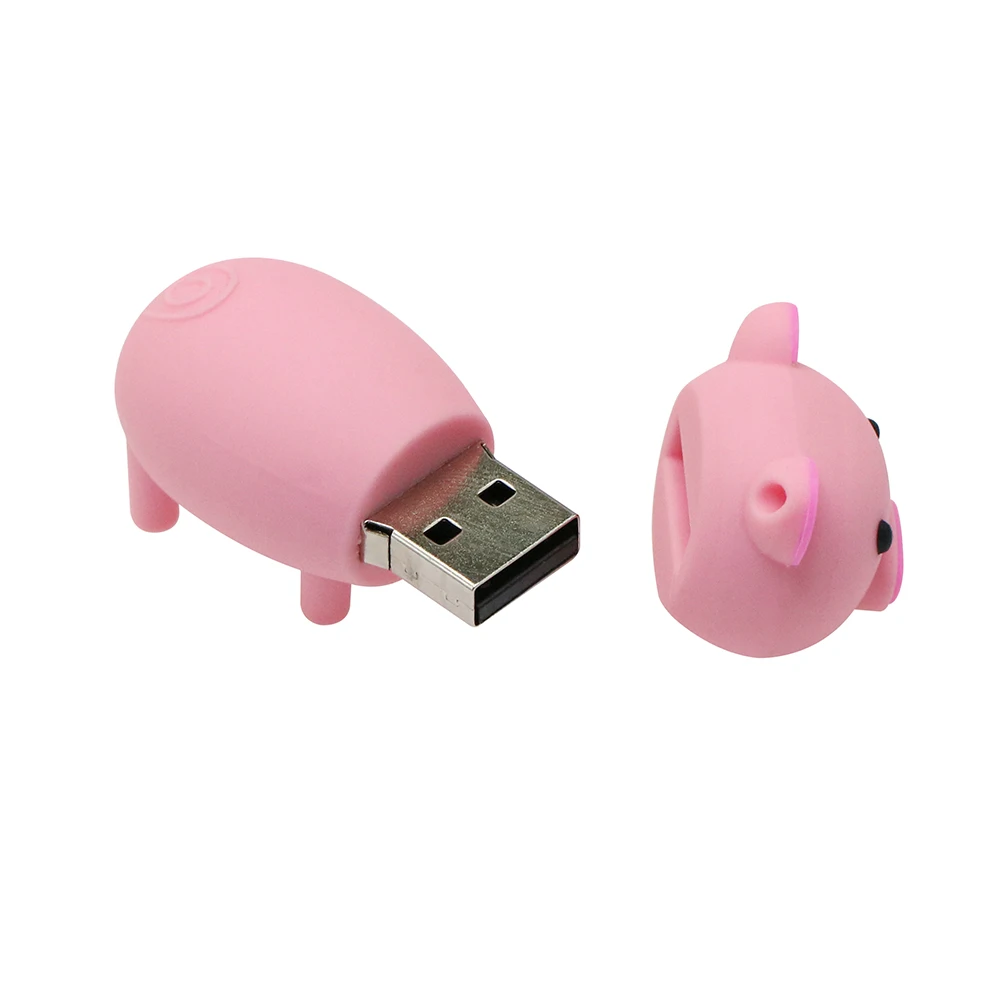 Флеш-накопитель Prive Cartoon Pink Pig, 4 ГБ, 8 ГБ, 16 ГБ, 32 ГБ, 64 ГБ, Usb флеш-накопитель, USB 2,0, флеш-карта памяти, 128 ГБ, диск на ключ, подарок