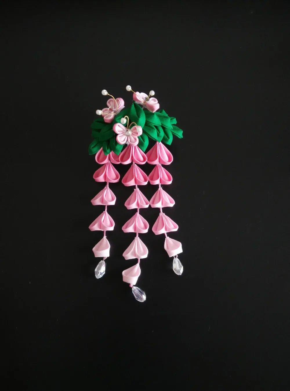 LALAVARA невесты wisteria кимоно Kanzashi заколки для волос фиолетовые желтые, розовые, белые зеленые цветы аксессуары для волос