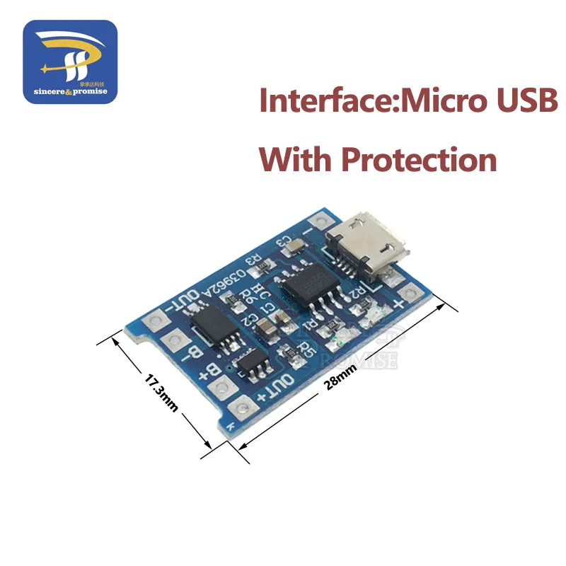 Mini Micro type-c USB 5V 1A 18650 TP4056 модуль зарядного устройства литиевой батареи зарядная плата с защитой двойные функции 1A li-ion