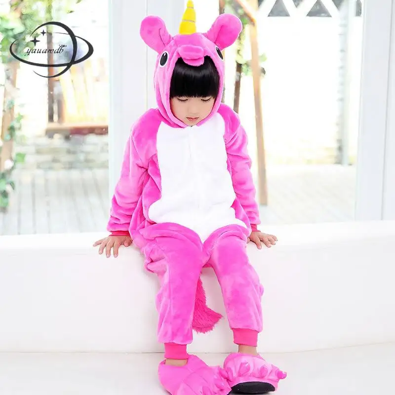 

YAUAMDB kids Sleepwear Robe 2017 Spring summer girl and Boy Fleece Pajama Sets soft Hooded Nightwear children clothes y31
