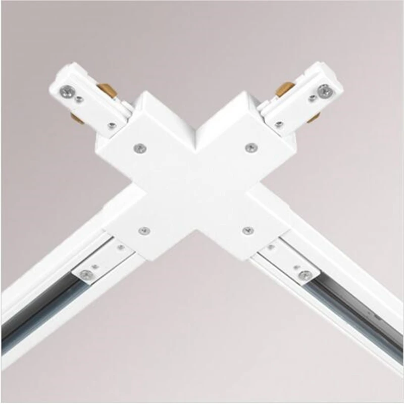 10pieces 3 Wire Four way Track Light Rail Connector Track Fitting LED