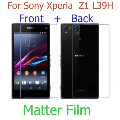 Передняя+ задняя) HD прозрачный глянцевый и матовая пленка для sony xperia Z L36H Z1 L39H Z2 Z3 Z4 Z5 Premium Ultra plus Защитная пленка для экрана - Цвет: For Sony Z1 Matte