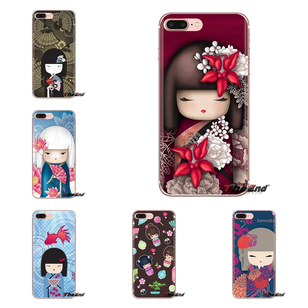 Мягкие прозрачные чехлы для Huawei Mate Honor 4C 5C 5X 6X 7 7A 7C 8 9 10 8C 8X 20 Lite Pro kawaii Japanese Kokeshi Doll |