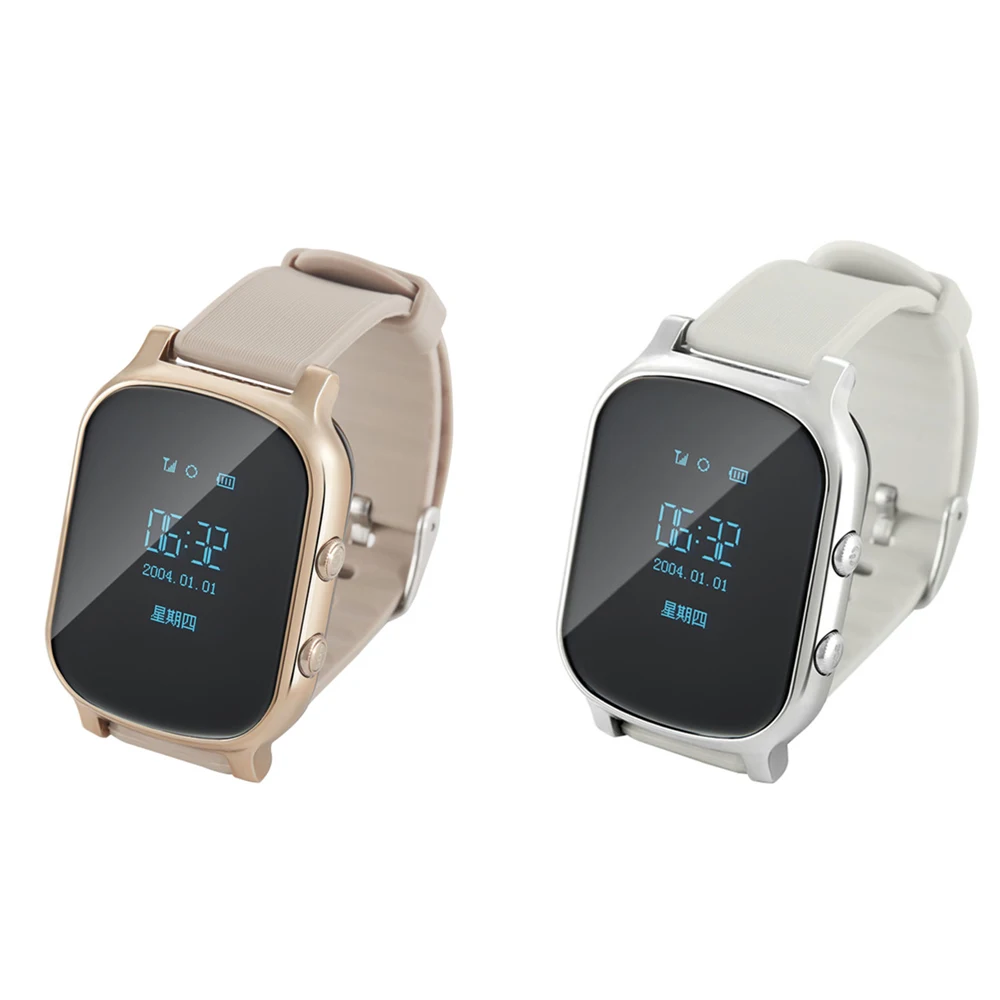 

T58 Smart Mini GPS Tracker Watch OLED Bracelet for Kids SOS Button Two-way Communication GSM Phone Wristwatch