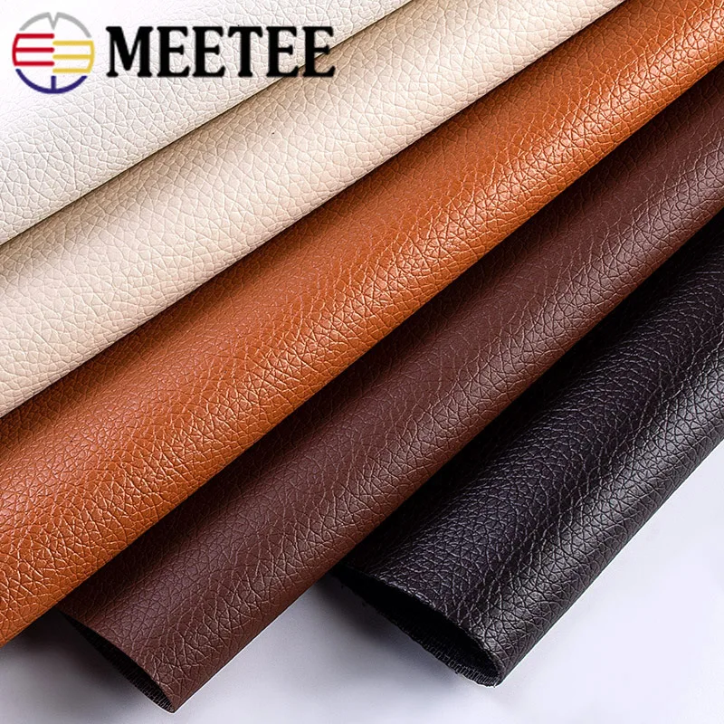 

Meetee 100X138cm 0.5mm Thick PVC Synthetic Lesther Fabric Fax Leather Fabriv for Bag Sofa DIY Manual Luggage Process Accessories