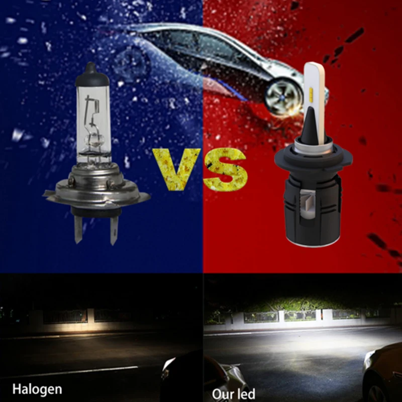 1 комплект 60 Вт 8400lm мотоцикл H4 H7 светодиодный лампы для фар H1 H3 H8 H9 H11 HB3 HB4 9005 9006 светодиодный Автомобильная фара 6000 k 12 V