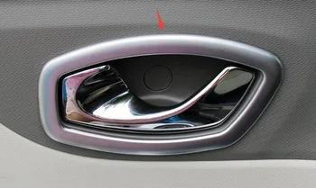 

For Renault Captur 2013 14 15 16 17 2018 ABS Matte door inner built handle bowl frame lamp moulding Car styling accessories 4pcs