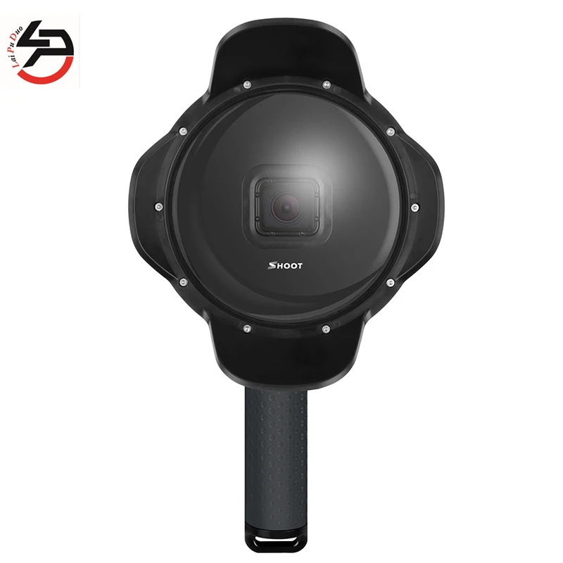 LPD 6-дюймовый купольный порт с lenshood для GoPro Hero 5 Go pro Hero5 черный подводный Корпус