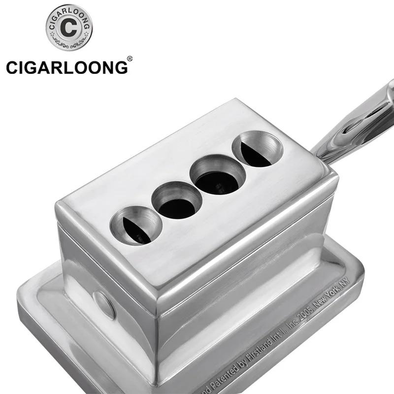 Cigar Cutter Krupp Stainless Steel 4 Hole Cigar Cutter V Cylinder