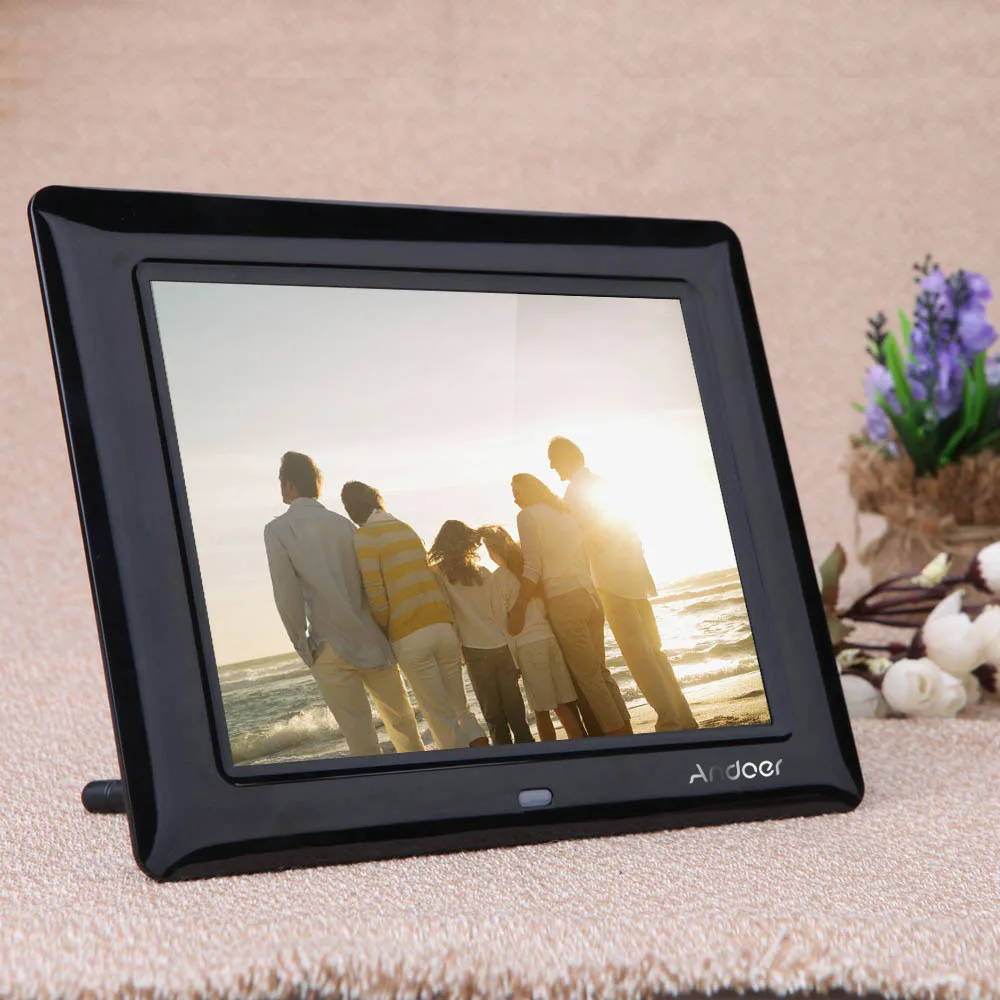 Andoer 8 ''HD TFT-LCD цифровые фоторамки часы MP3 MP4 видеоплеер с пультом дистанционного управления EU US PLUG черный белый на выбор