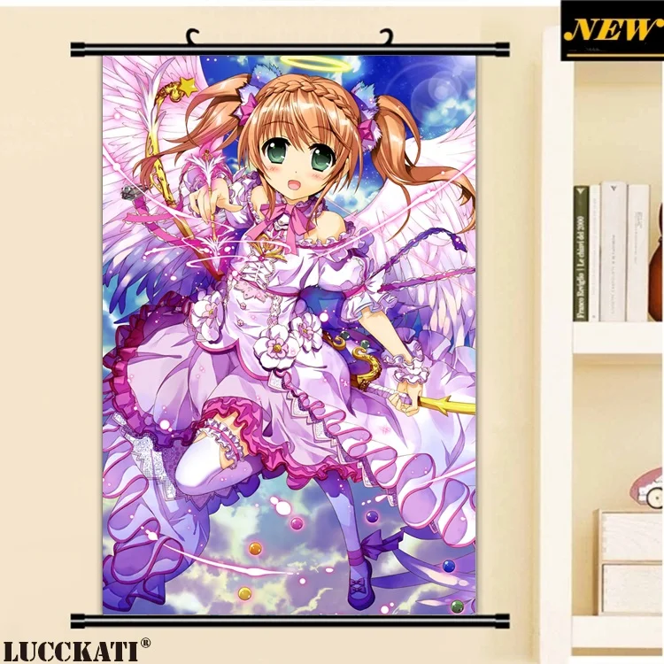 11yande.re 375725 angel dress fujima_takuya garter thighhighs weapon wings_