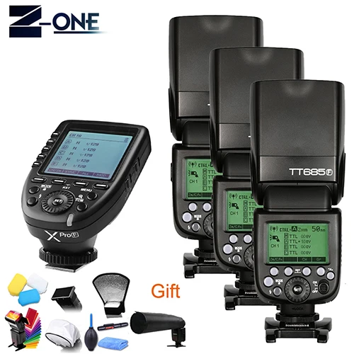 Godox TT685F ttl 2,4G GN60 с высоким уровнем Скорость синхронизации 1/8000 S вспышка Скорость lite свет+ Godox Xpro-F Беспроводной с триггерным управлением для ЖК-дисплея с подсветкой Fujifilm - Цвет: KIT 5