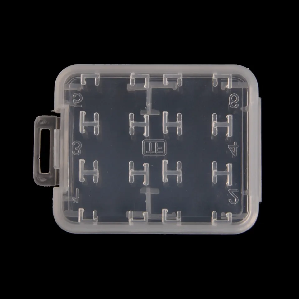 10 Custodie Trasparenti Per SD SDHC - Scatole Porta SD In Plastica
