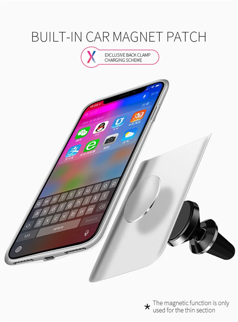 Тонкий силиконовый чехол с зарядным устройством для iPhone 7 8 Plus внешним
