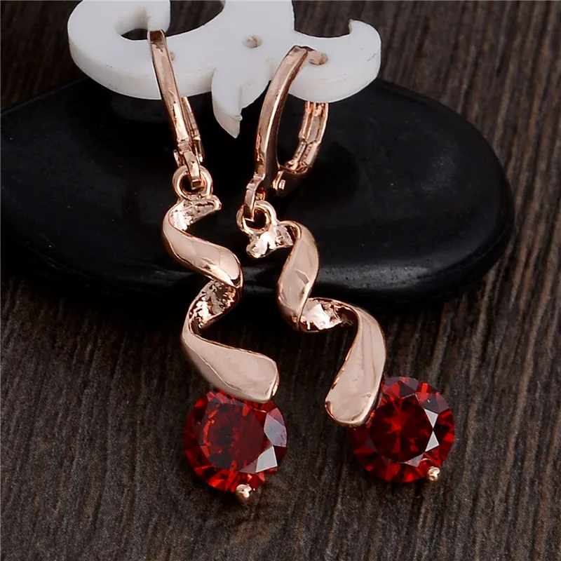 MISANANRYNE Hot Sale High Quality 8 Colors Cubic Zirconia Dangle Earrings For Women Crystal Drop Wedding Jewelry|cubic zirconia dangling